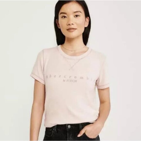 Abercrombie & Fitch Lightweight White Crewneck T-Shirt Women’s Size Small - Picture 1 of 5